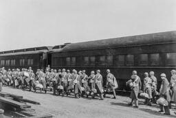 Soldiers Boarding the Train to Leave Providence