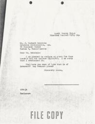 Letter from Cornelius Moore to J. Herbert Gebelein 4/23/56