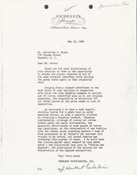 Letter from J. Herbert Gebelein to Cornelius Moore 5/15/56