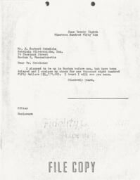 Letter from Cornelius Moore to J. Herbert Gebelein 6/28/56