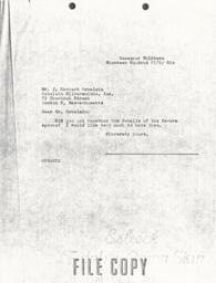 Letter from Cornelius Moore to J. Herbert Gebelein 12/13/56
