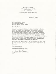 Letter from J. Herbert Gebelein to Cornelius Moore 10/5/67