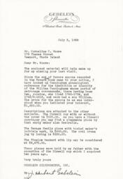 Letter from J. Herbert Gebelein to Cornelius Moore 7/3/58