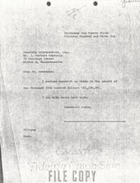 Letter from Cornelius Moore to J. Herbert Gebelein 9/29/62