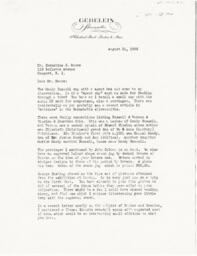 Letter from J. Herbert Gebelein to Cornelius Moore 8/21/63