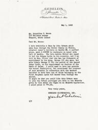 Letter from J. Herbert Gebelein to Cornelius Moore 5/1/63