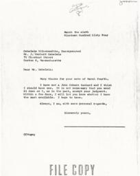 Letter from Cornelius Moore to J. Herbert Gebelein 3/6/64