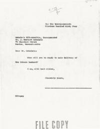 Letter from Cornelius Moore to J. Herbert Gebelein 5/27/64