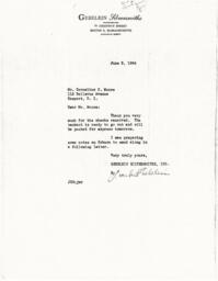 Letter from J. Herbert Gebelein to Cornelius Moore 6/3/64
