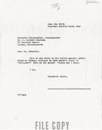 Letter from Cornelius Moore to J. Herbert Gebelein 6/5/64