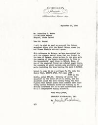 Letter from J. Herbert Gebelein to Cornelius Moore 9/20/63