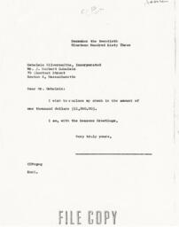 Letter from Cornelius Moore to J. Herbert Gebelein 12/20/63