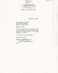Letter from J. Herbert Gebelein to Cornelius Moore 11/5/64