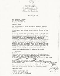 Letter from J. Herbert Gebelein to Cornelius Moore 11/13/64