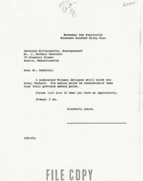 Letter from Cornelius Moore to J. Herbert Gebelein