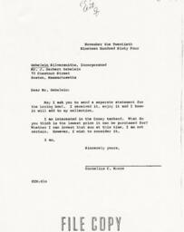 Letter from Cornelius Moore to J. Herbert Gebelein 11/20/64