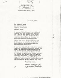 Letter from J. Herbert Gebelein to Cornelous Moore 10/7/64