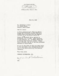 Letter from J. Herbert Gebelein to Cornelius Moore 7/16/65