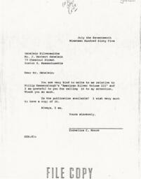 Letter from Cornelius Moore to J. Herbert Gebelein 7/17/65