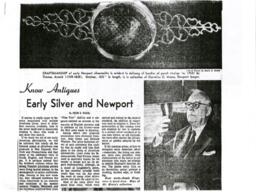 Know Antiques: Early Silver and Newport 
