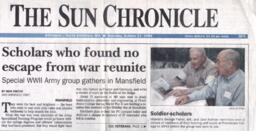 Sun Chronicle Clipping- "Soldiers who found no escape from war reunite"