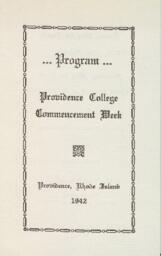 Providence College Commencement Week Program May 1942