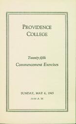 Providence College Commencement Program 1945 May